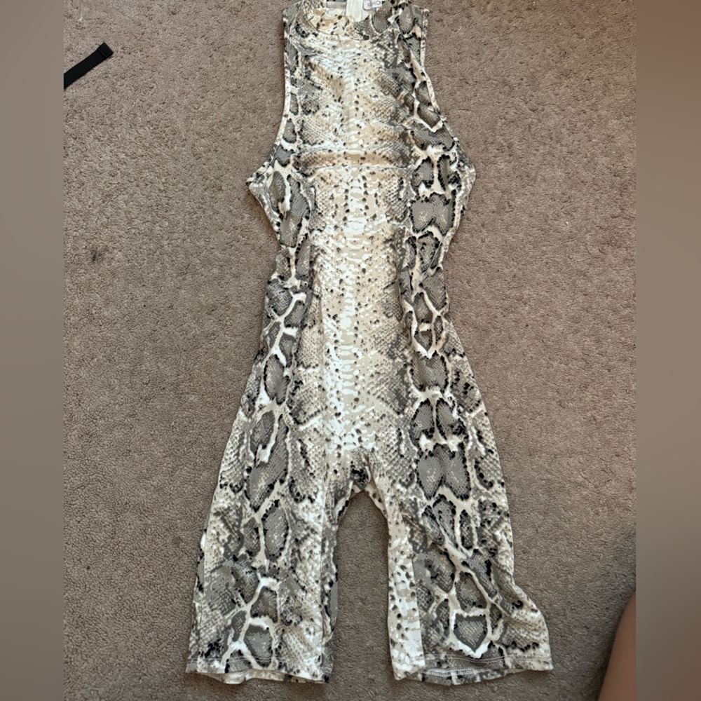 Snake print romper
